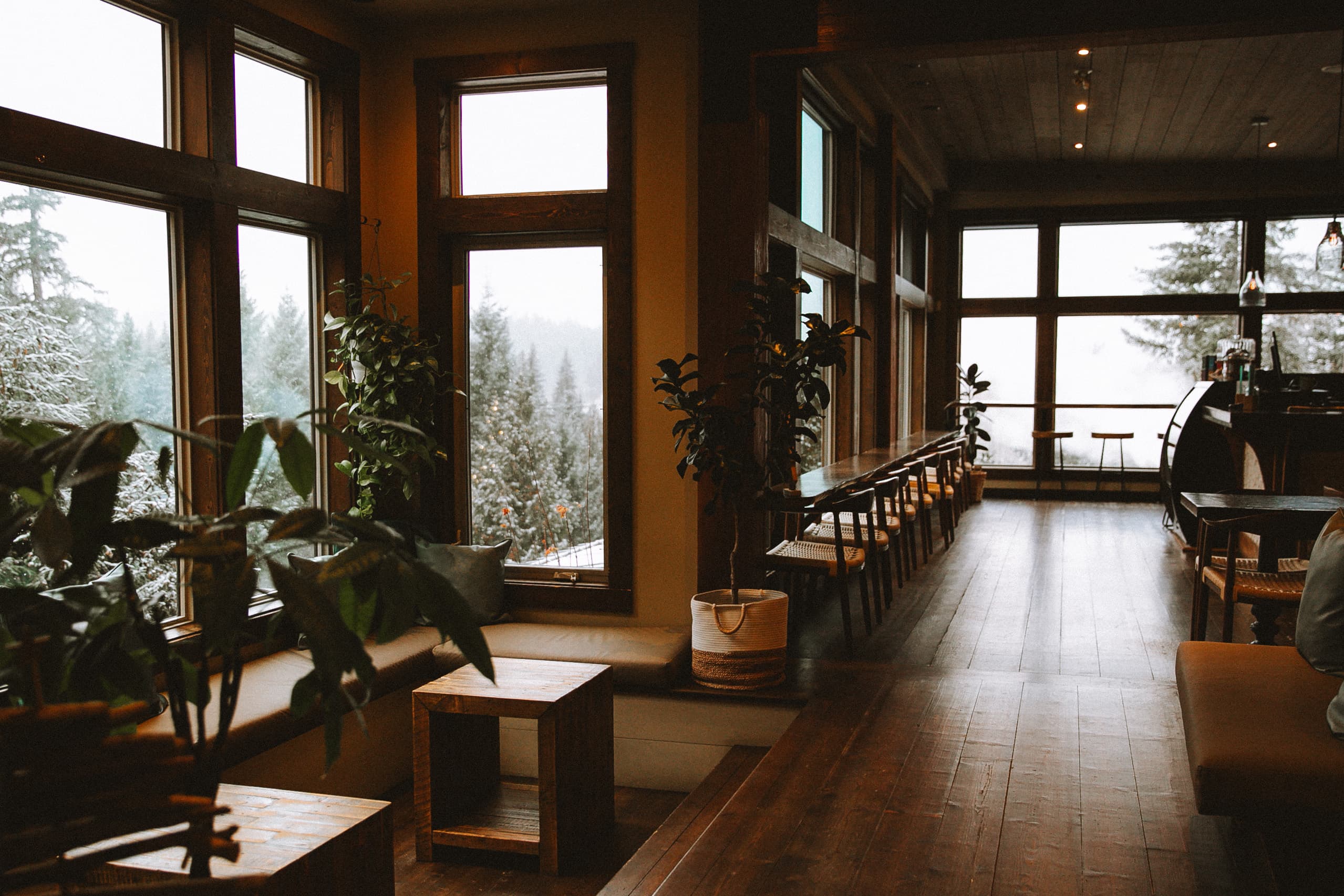 Image of the lobby at Scandinave Spa Whistler